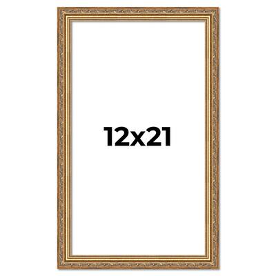 12x21 Frame Red Solid Wood Picture Frame Width 1.75 Inches | Interior Frame Depth 1 13/16 Inches