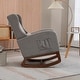 preview thumbnail 51 of 59, High back Upholstered Accent Rocking Chair Nursery Chair With Retractable Footrest