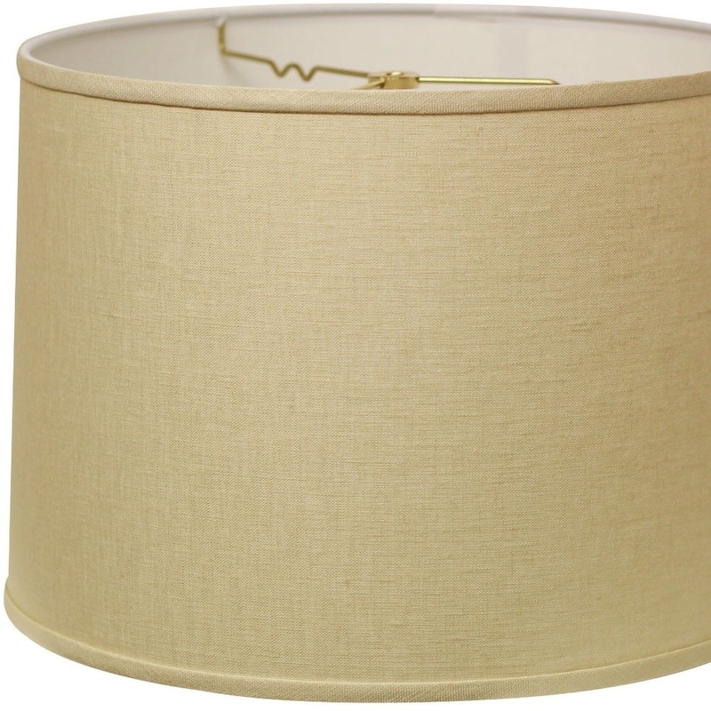 13" Parchment Beige Throwback Drum Linen Lampshade - 13" L x 13" W x 9.5" H
