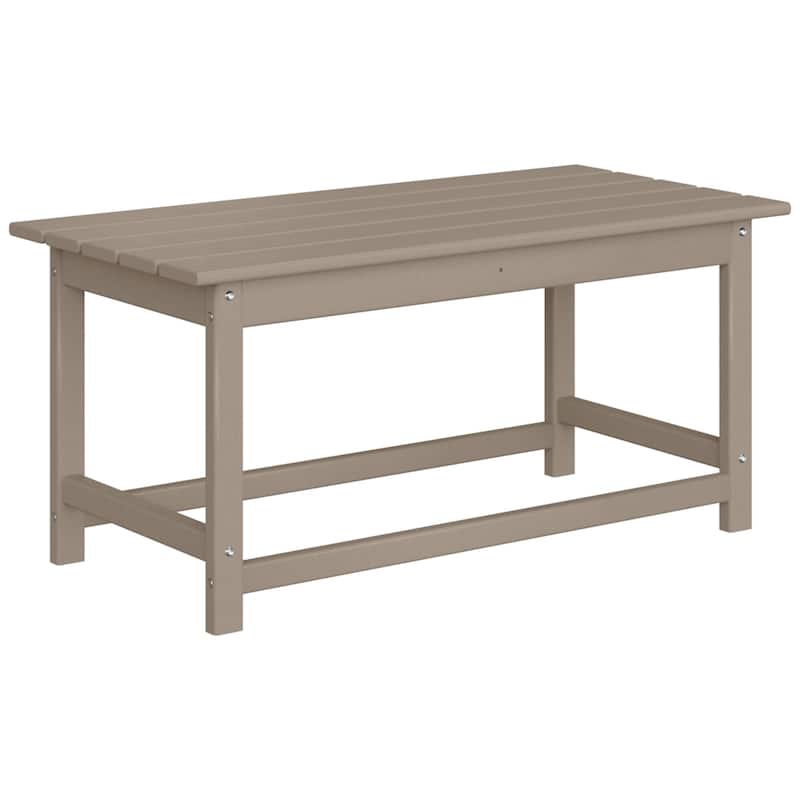 Laguna Hdpe All Weather Outdoor Patio Rectangular Coffee Table