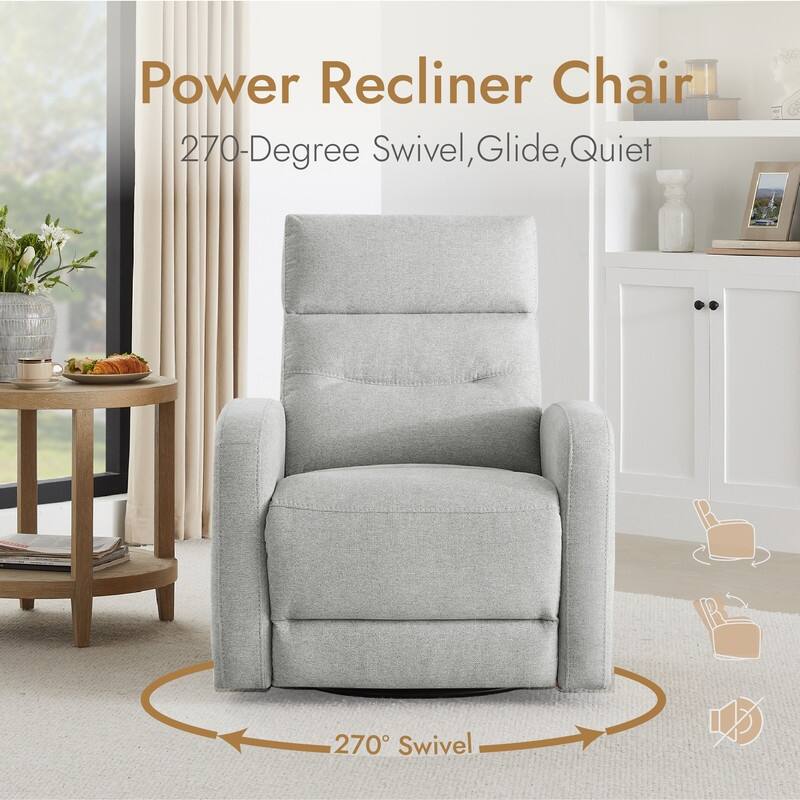Spruce & Spring Cheryl Power Glider Swivel Rocker Recliner Chair Nursery Recliner