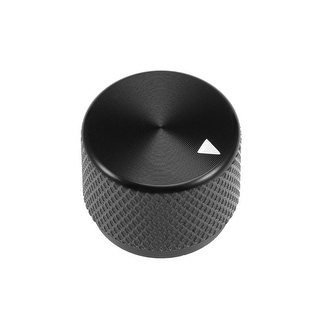 10 Volume Control Rotary Knobs Black for 6mm Dia Knurled Shaft Potentiometer KQ 