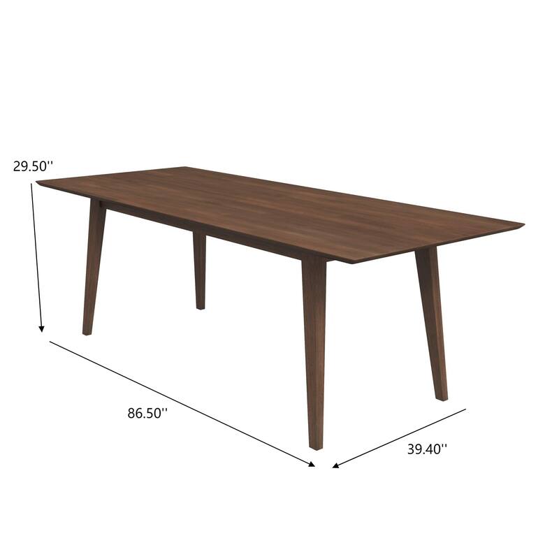 Modern Style Solid Wood Rectangular Dining Kitchen Table 86"