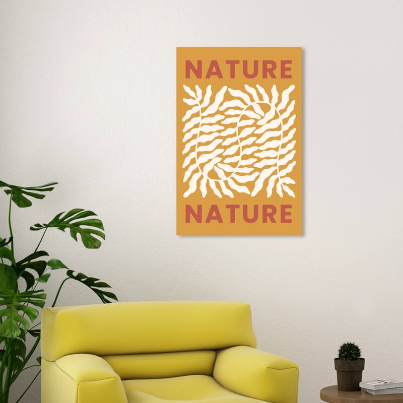 Wynwood Studio Canvas Floral and Botanical Nature Nature Poster Brown and Ochre Modern & Contemporary Wall Art Canvas Print - 20 x 30