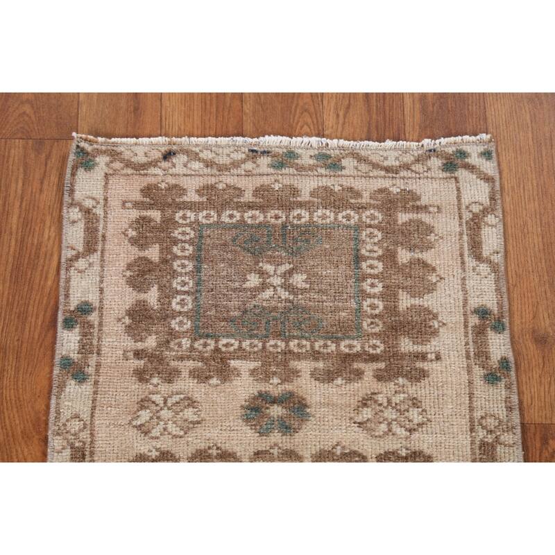 Antique Look Anatolian Turkish Oriental Rug Hand-knotted Wool Carpet - 1'7" x 2'10"