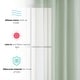 preview thumbnail 25 of 117, HLC.me 2 Piece Semi Sheer Voile Window Curtain Drapes Grommet Top Panels Bedroom, Living Room - Set of 2 panels
