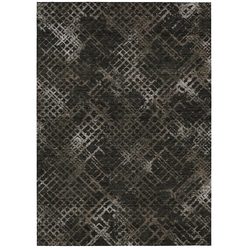 HomeRoots Geometric Transitional Rectangle Outdoor Rug