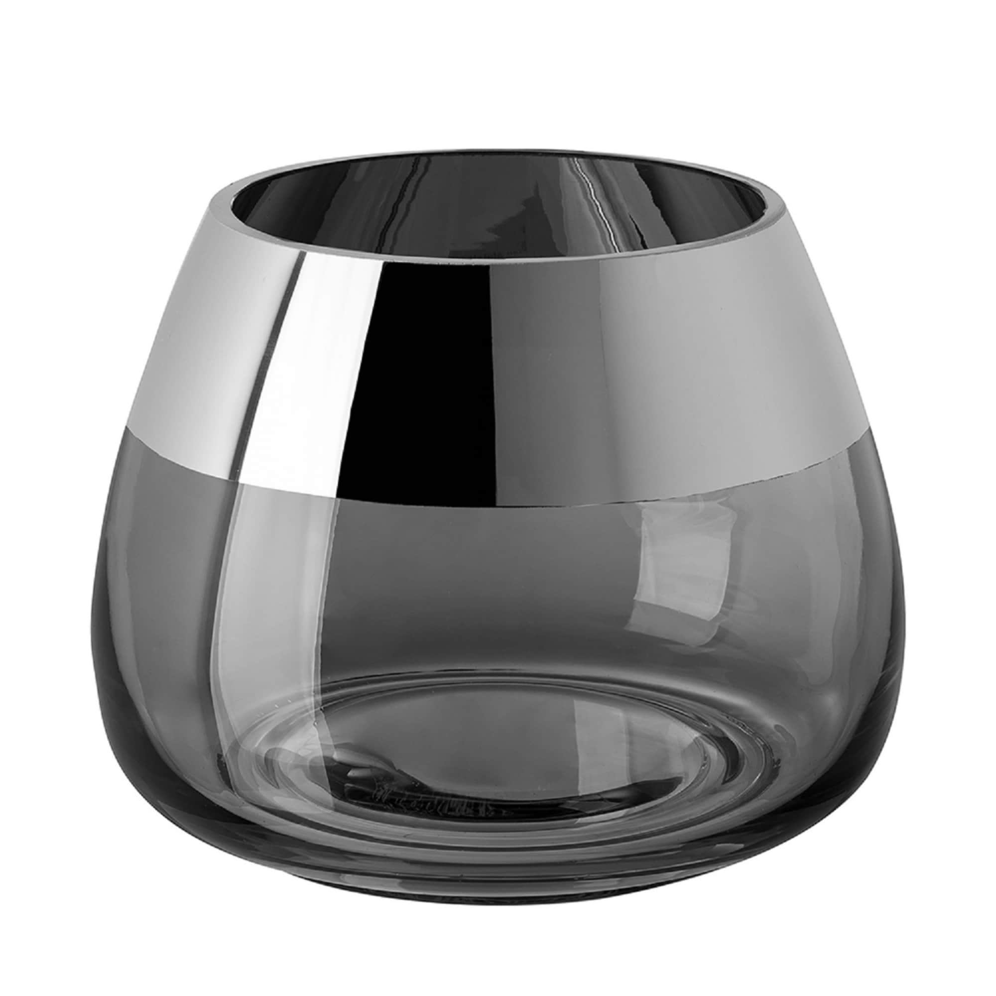 Smoked Glass Tealight Candle Holder - 6" - Large