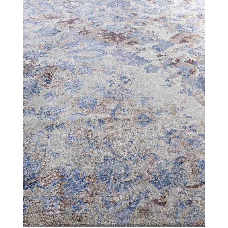 Ikat One-of-a-Kind Hand-Knotted Area Rug - Gray, 8' 2" x 10' 2" - 8' 2" x 10' 2"