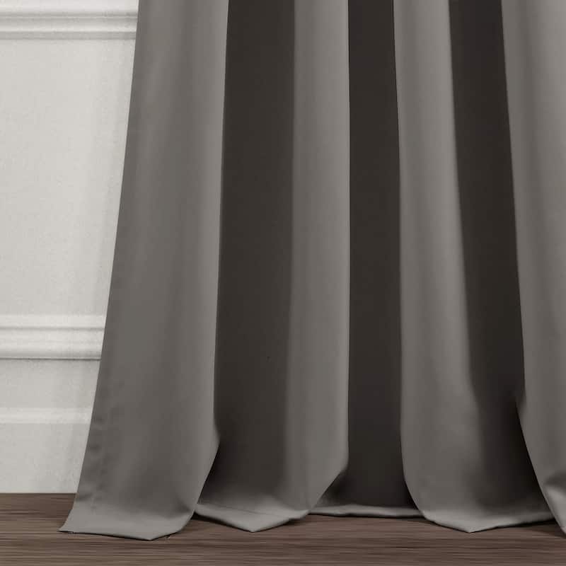 Lush Decor Insulated Rod Pocket Blackout Window Curtain Panel Pair