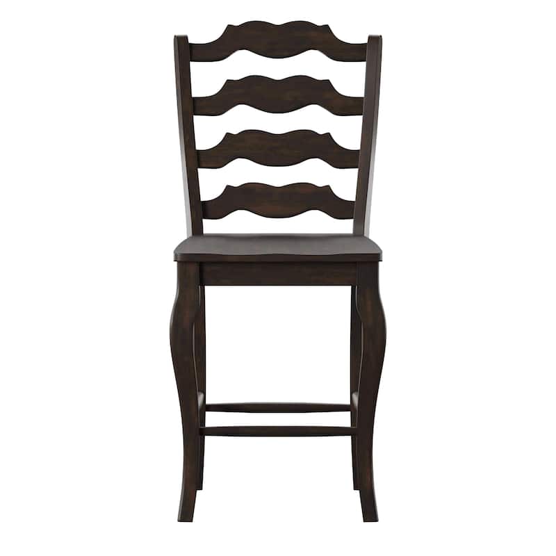Eleanor French Ladder Back Wood Counter Chair (Set of 2) by iNSPIRE Q Classic