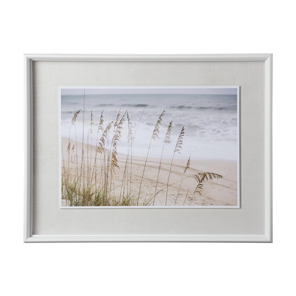 Silver Seagrass Framed Art Print