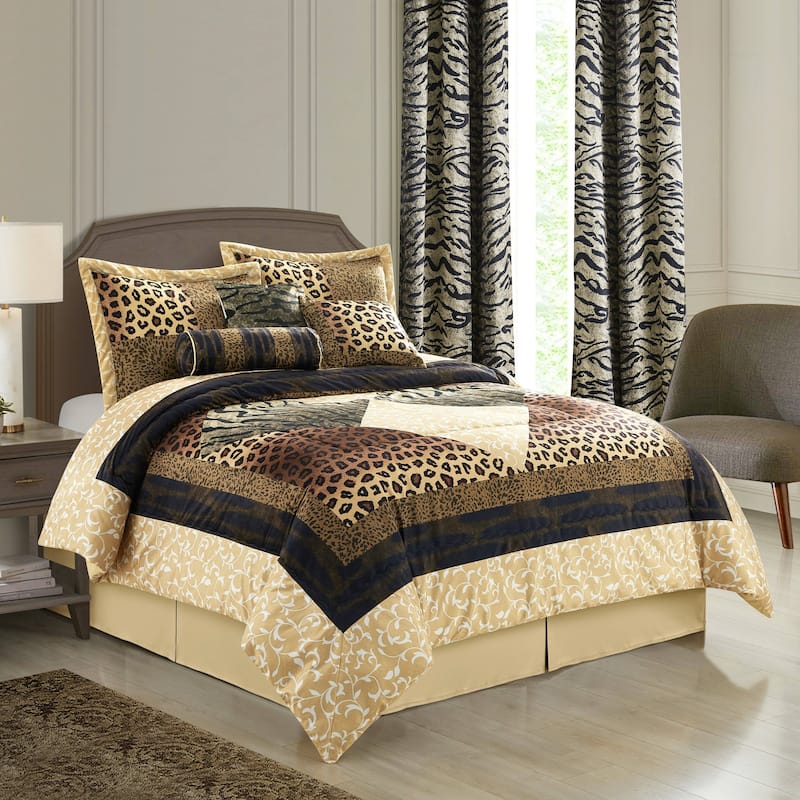 Nanshing Africa 9 Piece Animal Print Comforter Set