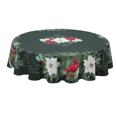Laural Home Christmas Elegance 70 in Round Tablecloth - 70 in Round