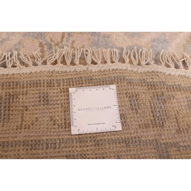 ECARPETGALLERY Hand-knotted Royal Oushak Ivory Wool Rug - 8'1 x 7'10