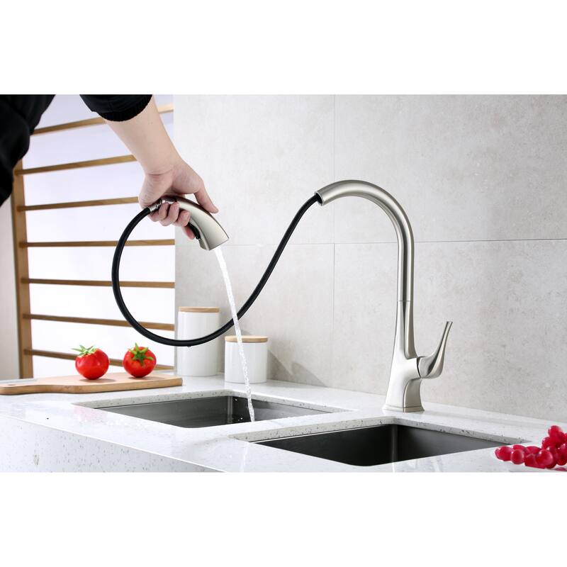 Ultra Faucets Quest Collection Single-Handle Kitchen Faucet With Pull-Down Spray