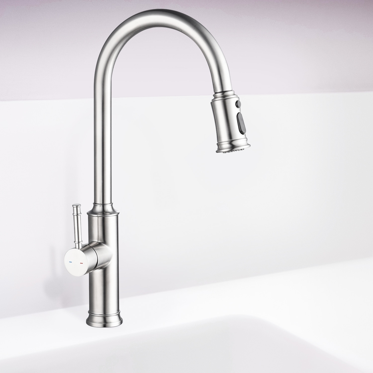 GIVINGTREE Brushed Nickel Sink Faucet Pull Out Sprayer Faucet for Island  Sink