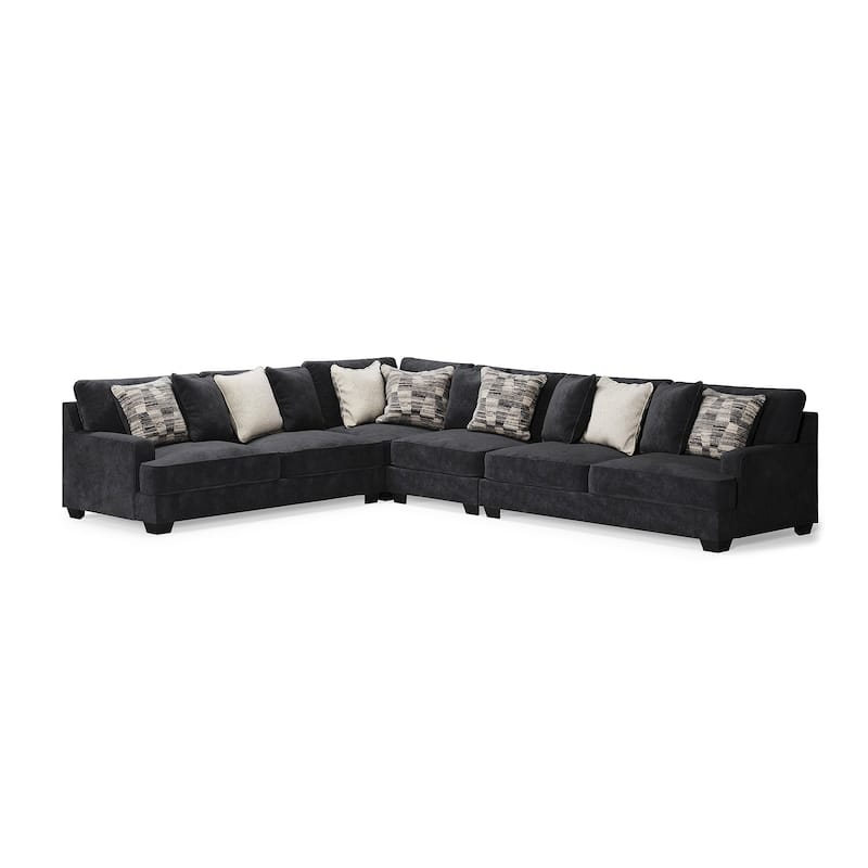 Signature Design by Ashley Lavernett Charcoal 4-Piece Sectional - 170"W x 131"D x 40"H