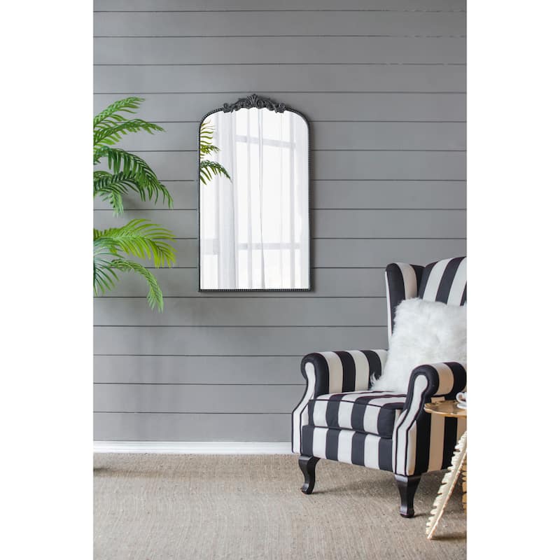 Classic Antique Arched Mirror Hanging or Leaning Against Wall