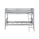preview thumbnail 11 of 12, Twin over Twin Solid Wood Bunk Bed with Ladder & Fence