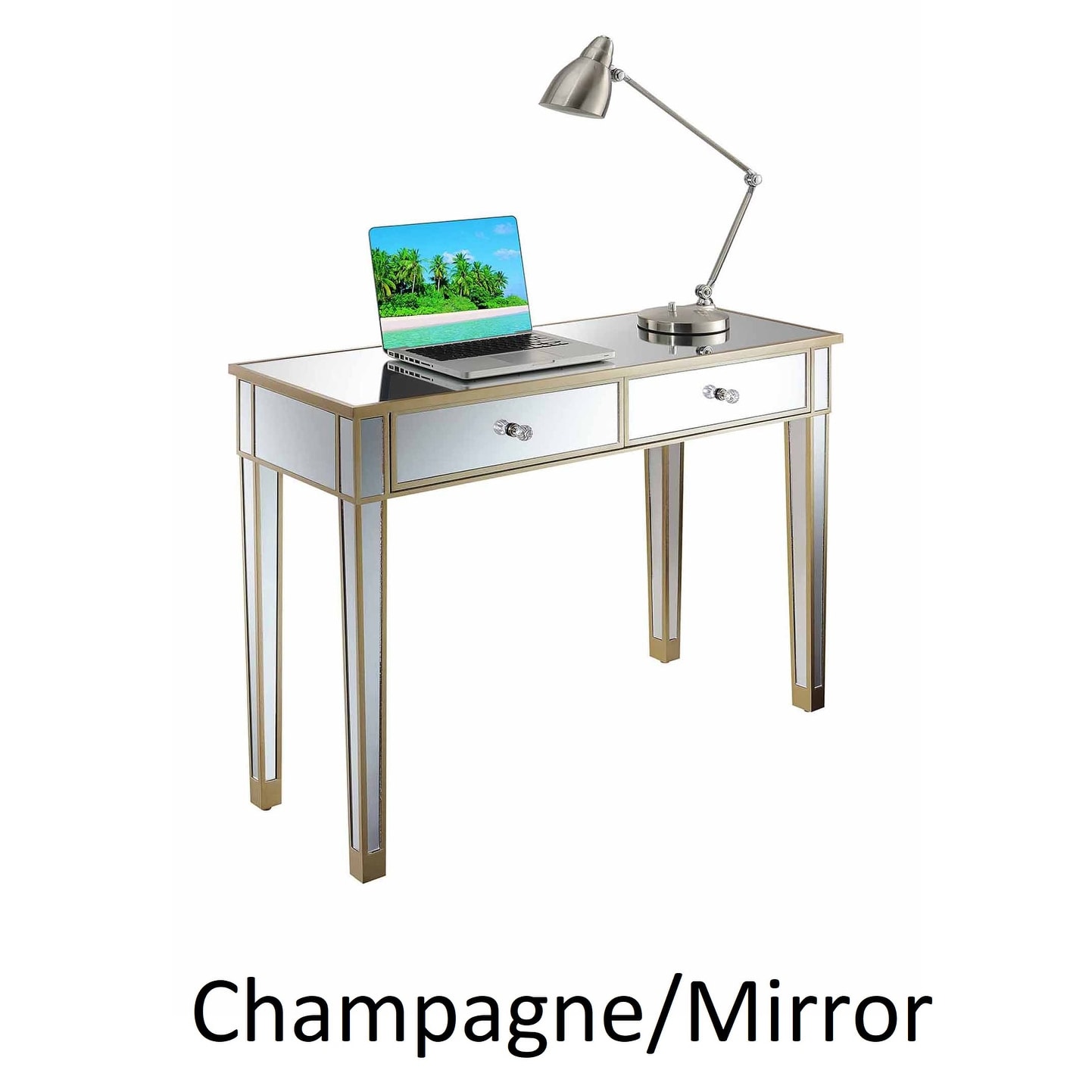 Silver orchid talmadge mirrored desk vanity hotsell