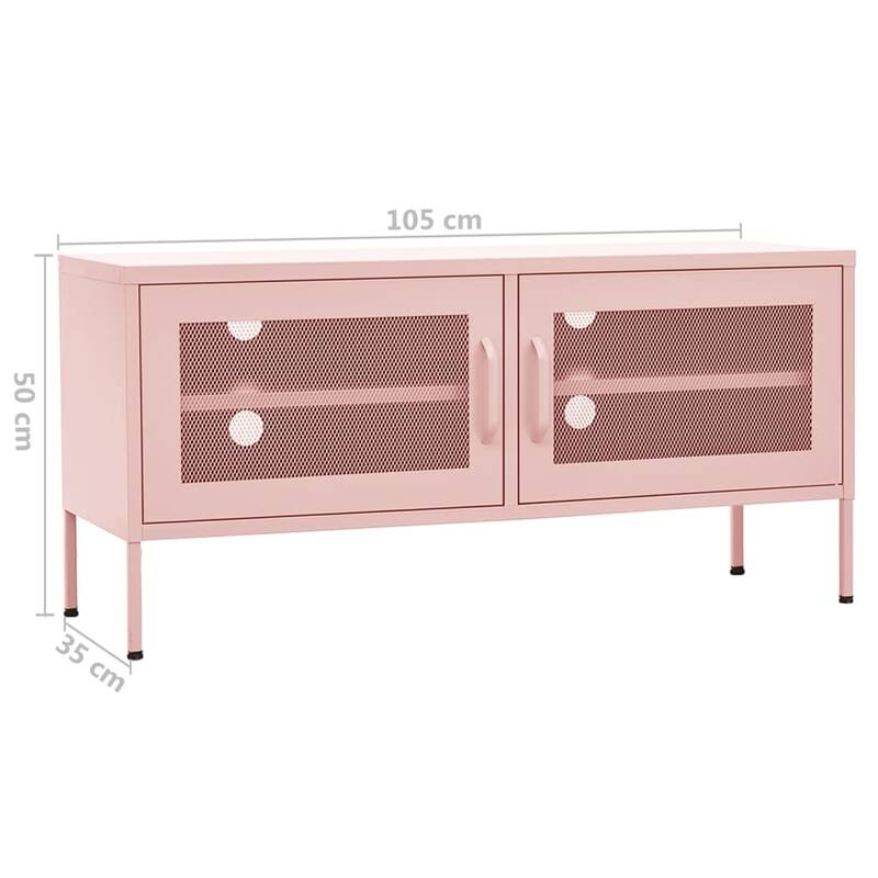 vidaXL TV Stand TV Unit Sideboard Home TV Console Media Unit Cupboard Steel - 41.3" x 13.8" x 19.7"