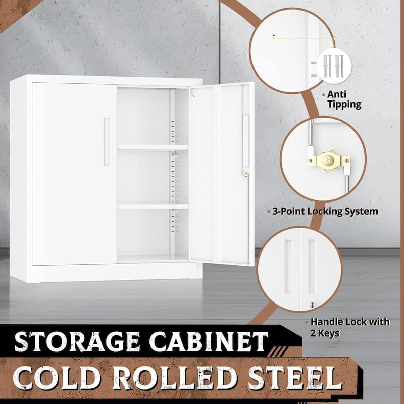 Modern Kitchen Sideboard Buffet Cabinet Pantry Cabinet with Storage Cupboards and Adjustable Shelves