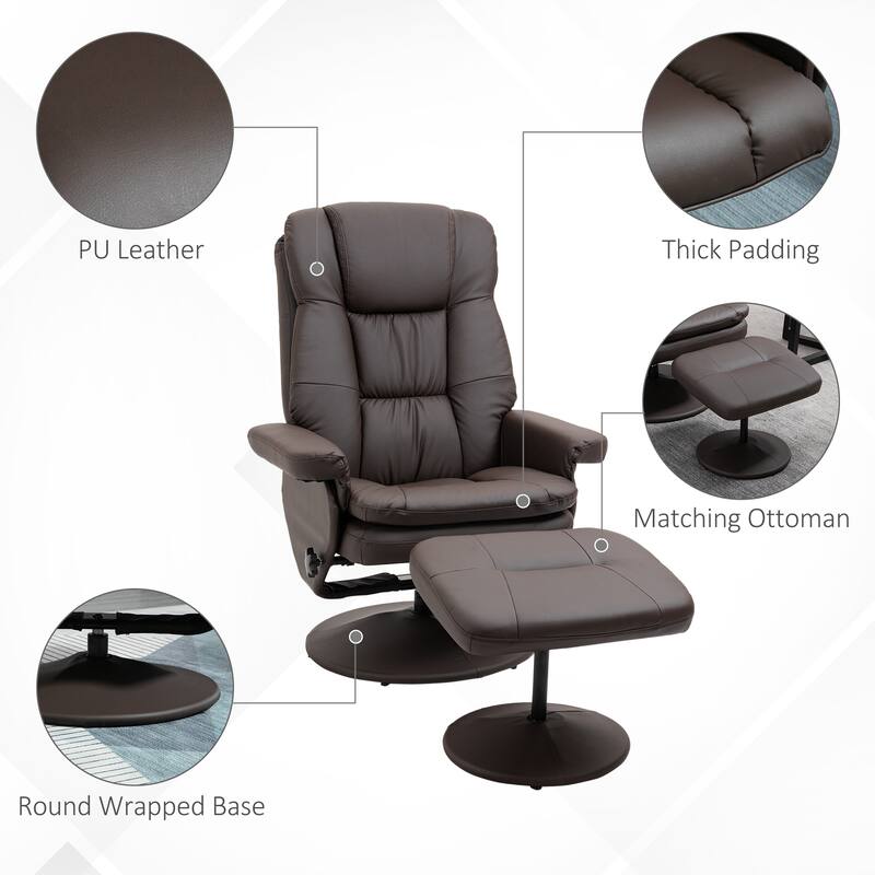 Recliner And Ottoman With Wrapped Base