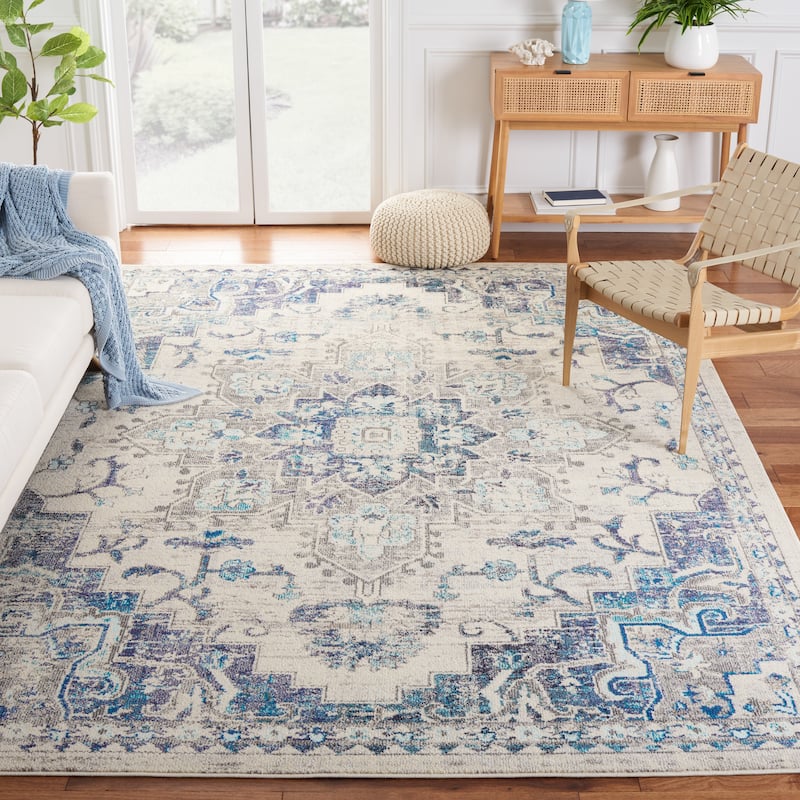 SAFAVIEH Madison Diederike Boho Medallion Distressed Rug