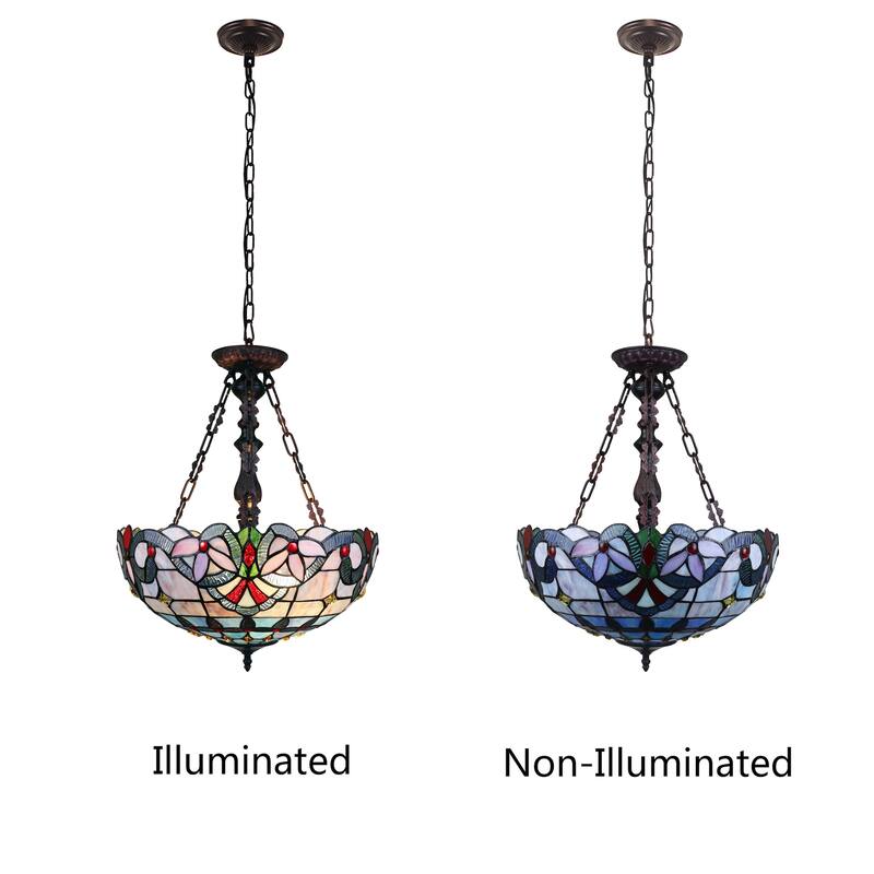 Victorian Design 2-light Dark Bronze Convertible Semi-Flush Mount/ Pendant