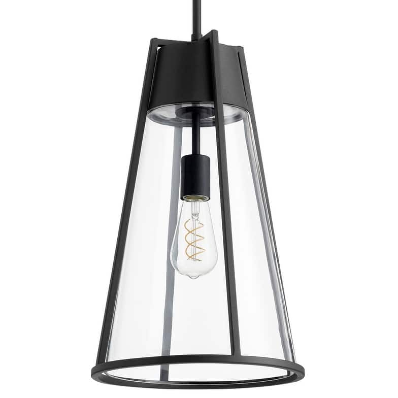 Quorum International 11" Wide Pendant with Glass Shade