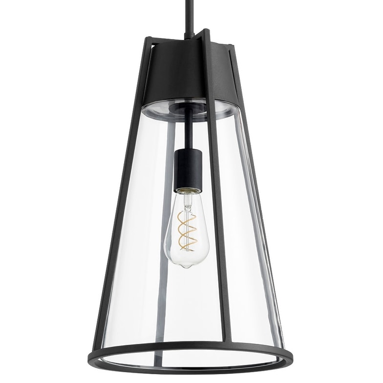 Quorum International 11" Wide Pendant with Glass Shade