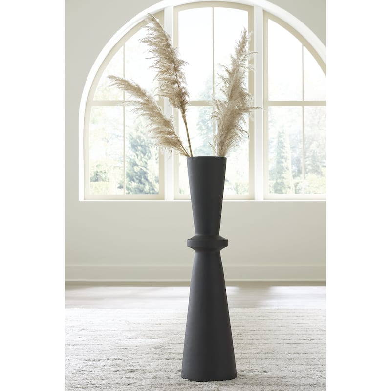 Signature Design by Ashley Collisten Black Vase - 10" W x 10" D x 39.63" H