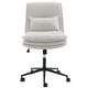 preview thumbnail 25 of 24, Upholstered Armless Task Office Chair White with wheels