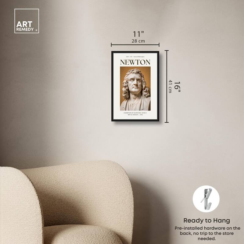 Newton's Likeness in Marble Canvas by Art Remedy