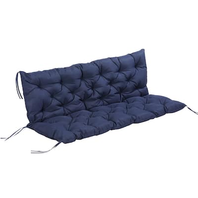 Outsunny 3 Seater Outdoor Seat Pads Bench Swing Chair Replacement Cushions Backrest for Patio Garden
