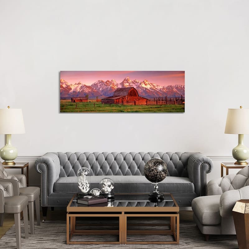 iCanvas "Barn Grand Teton National Park WY USA" by Panoramic Images Canvas Print - 20x60x1.5