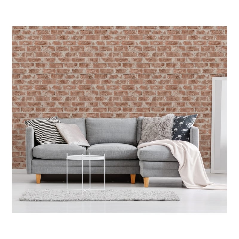 Brewster Jomax Red Warehouse Brick Wallpaper - 20.5 x 396 x 0.025