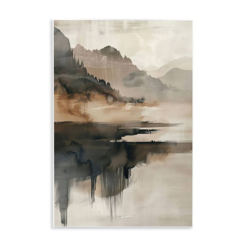 Stupell Layered Opaque Mountain Reflection Wall Plaque Art Design By LSR Creative Studio - 13 x 19