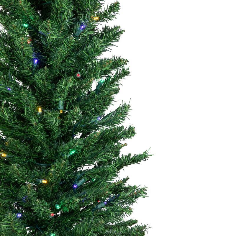 6' LED Pencil Northern Balsam Fir Artificial Tree Multi Lights - 6 Foot