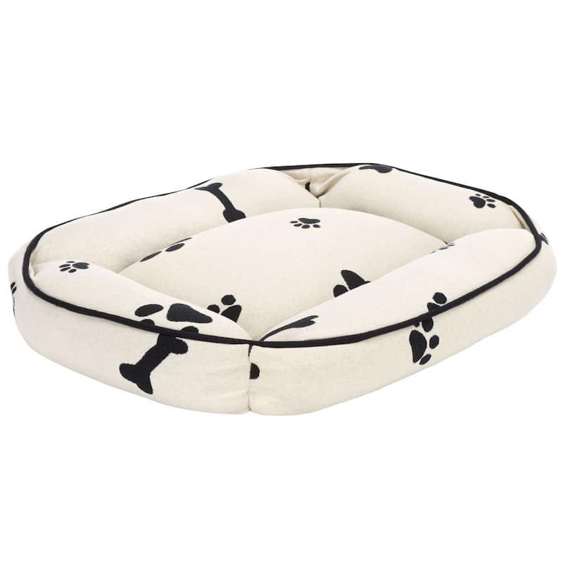 SAFAVIEH Pet Collection Paw & Bone Dog Bed