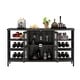 preview thumbnail 20 of 26, Hazelnut Brown Wine Bar Cabinet with Racks & Stemware Holder