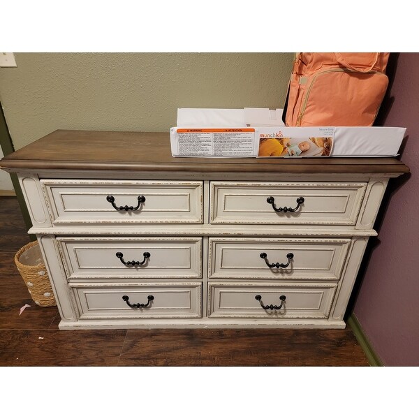 The Gray Barn Nettle Bank Chipped White Wood Casual Style Youth Dresser Overstock 27415375