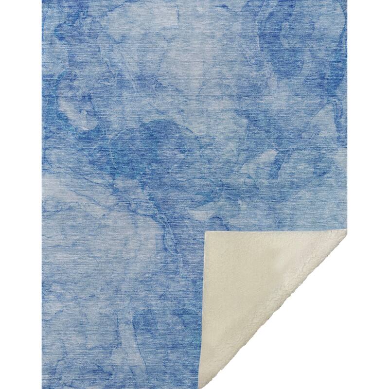 Premium Machine Washable Abstract Contemporary Sherpa Throw Blanket