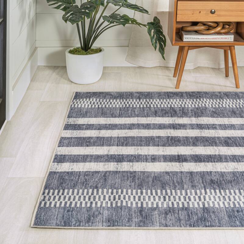 JONATHAN Y Timantii Bohemian Medallion Textured Weave Machine Washable Area Rug
