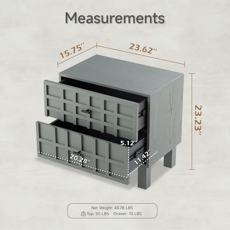 COZAYH Modern Sideboard Buffet Cabinet, Minimalist Chest for Living Room, Nightstand, Light Green