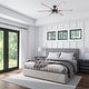 preview thumbnail 6 of 15, 56" Honeywell Kaliza Expresso Bronze Modern LED Ceiling Fan with Light & Remote - 56-inch