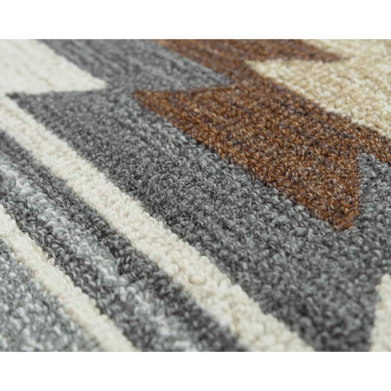 Alora Decor Sedona Southwest Geometric Hand-tufted Wool Rug
