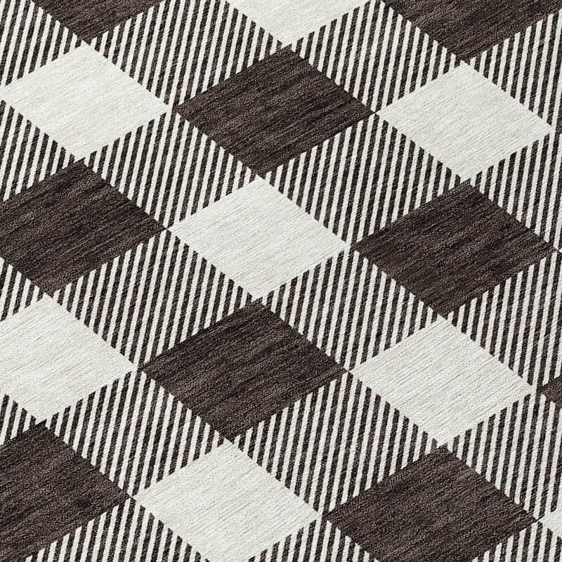 Machine Washable Indoor/ Outdoor Chantille Plaid Rug