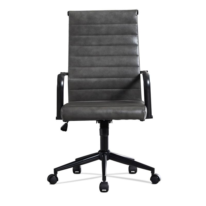 Ergonomic Office Chair Full-Grain Leather with Lumbar Support